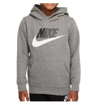 Felpa Nike Cappuccio Club Grigio Bianco 86G703-GEH