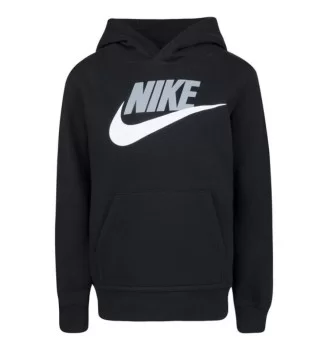 Felpa Nike Cappuccio Club Nero Bianco 86G703-023