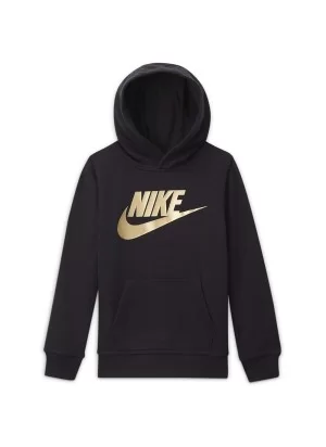 Felpa Nike Cappuccio Club Nero Oro 86G703-G0G