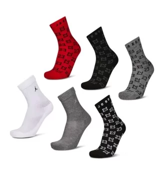 Jordan Calzini Monogram Essential 6Paia Multicolor BJ0690-023