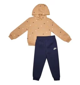 Nike Tuta All Over Print Fleece Kids Beige E Blu 86M596-U90