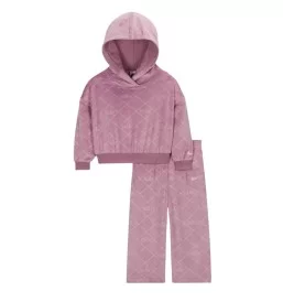 Nike Tuta Cozy Monogram All Over Print Inf Rosa 16M475-PB6