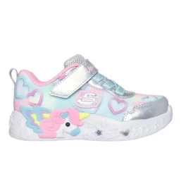 Skechers Scarpe Unicorn Charmer Light Up Girls Argento 303064N SMLT
