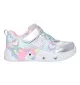 Skechers Scarpe Unicorn Charmer Light Up Girls Argento 303064N SMLT