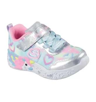 Skechers Scarpe Unicorn Charmer Light Up Girls Argento | Skechers | 