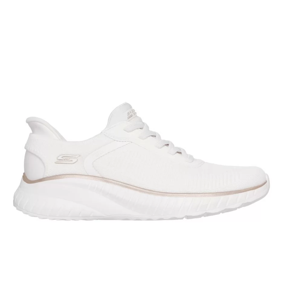 Skechers Scarpe Bobs Squad Chaos Current Muse Bianco Oro 117497 WTGD