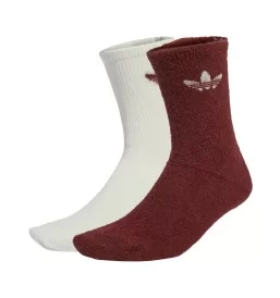Adidas Calzini Crew Bianco Marrone 2 Paia JX5218