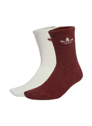 Adidas Calzini Crew Bianco Marrone 2 Paia JX5218