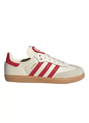 Adidas Scarpe Heart Samba Og C Kids Bianco E Rosso KI6681