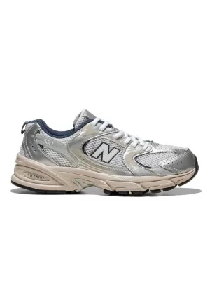 New Balance Scarpe 530 Jr Mesh Summer Fog Argento E Blu Navy GR530KA