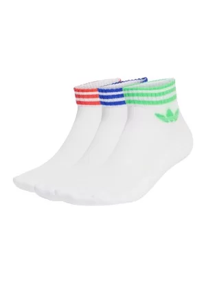 Adidas Calzini Caviglia Orli Coste 3Paia Bianco Blu Rosso Verde JV7439