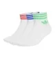 Adidas Calzini Caviglia Orli Coste 3Paia Bianco Blu Rosso Verde JV7439