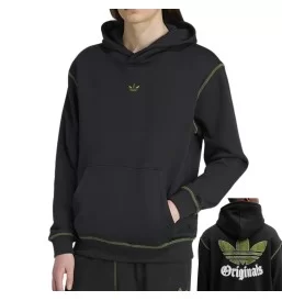 Adidas Felpa Cappuccio Graphic Grfx Nero Verde JY2730