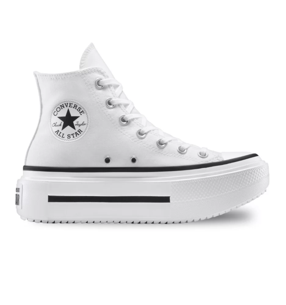 Converse Scarpe Chuck Taylor All Star Lift Double Stack Ox High W Bianco E Nero A12976C