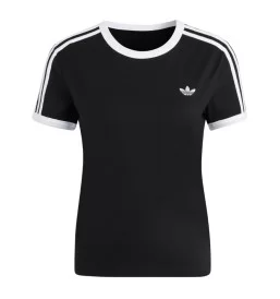 Adidas T-shirt 3 Stripes Slim W Nero KD7980