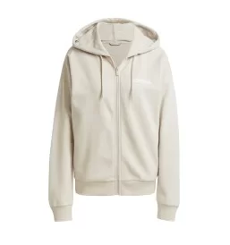 Adidas Felpa Zip Cappuccio Essentials Linear French Terry W Bianco JC8265