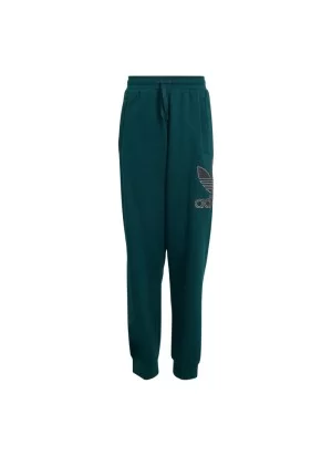 Adidas Pantaloni Big Logo Execution Oversized Jr Verde Blu JV8579