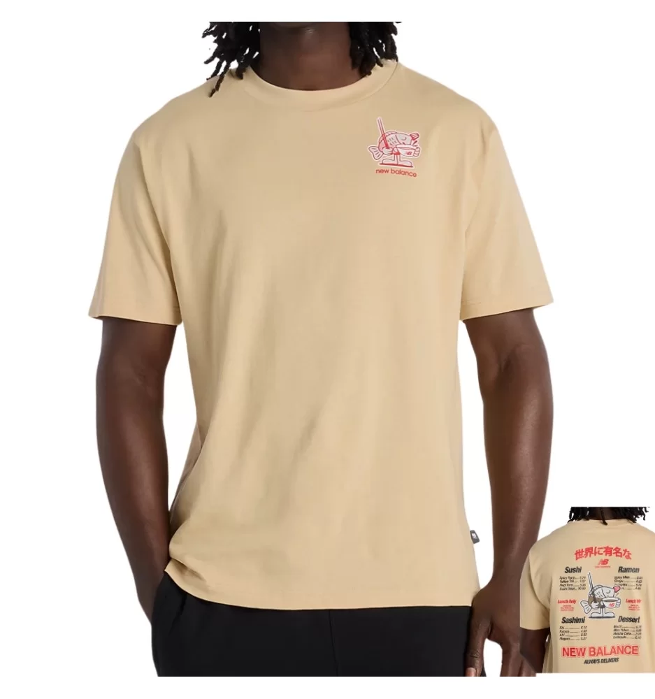 New Balance T-Shirt Ramen Graphic M Toasted Sesame Giallo MT61H51DABC