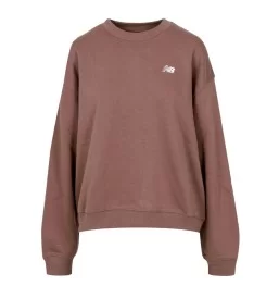 New Balance Felpa Small Logo Sport Essentials French Terry W Cortado Marrone WT41508ABP