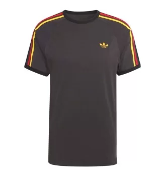 Adidas T-Shirt 3 Stripes M Nero Rosso Giallo KC8637
