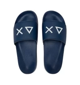 Sun68 Ciabatta Slippers Logo M Blu Navy Bianco X36110 07