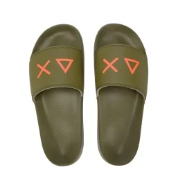 Sun68 Ciabatta Slippers Logo M Verde Militare Arancione X36110 19