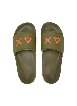 Sun68 Ciabatta Slippers Logo M Verde Militare Arancione X36110 19