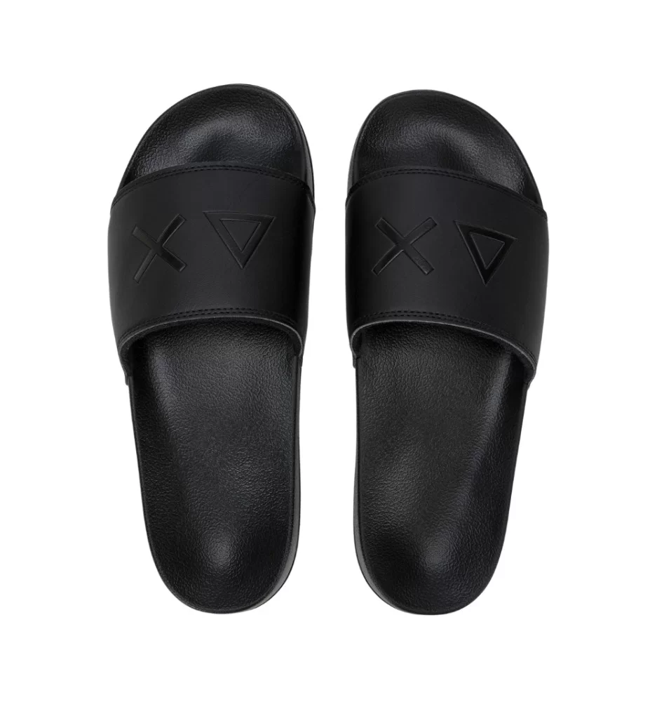 Sun68 Ciabatta Slippers Logo M Mono Nero X36110 11