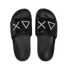 Sun68 Ciabatta Slippers Strass Logo W Nero X36211 11