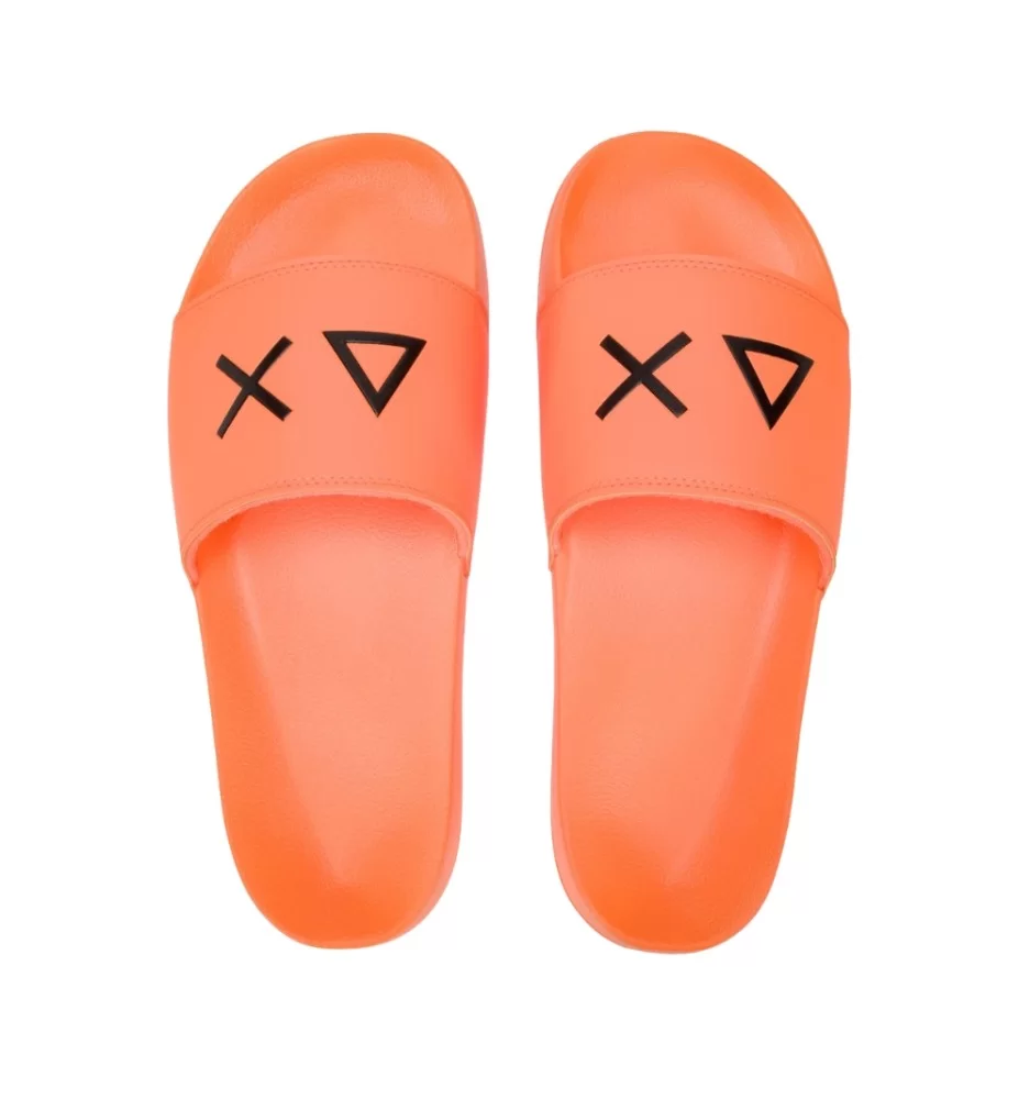 Sun68 Ciabatta Slippers Logo M Arancione Fluo Nero X36110 64