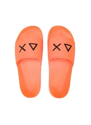 Sun68 Ciabatta Slippers Logo M Arancione Fluo Nero X36110 64
