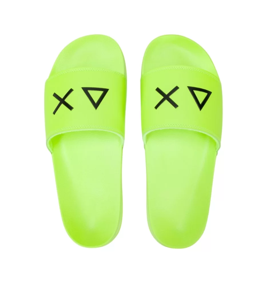 Sun68 Ciabatta Slippers Logo M Giallo Fluo Nero X36110 63