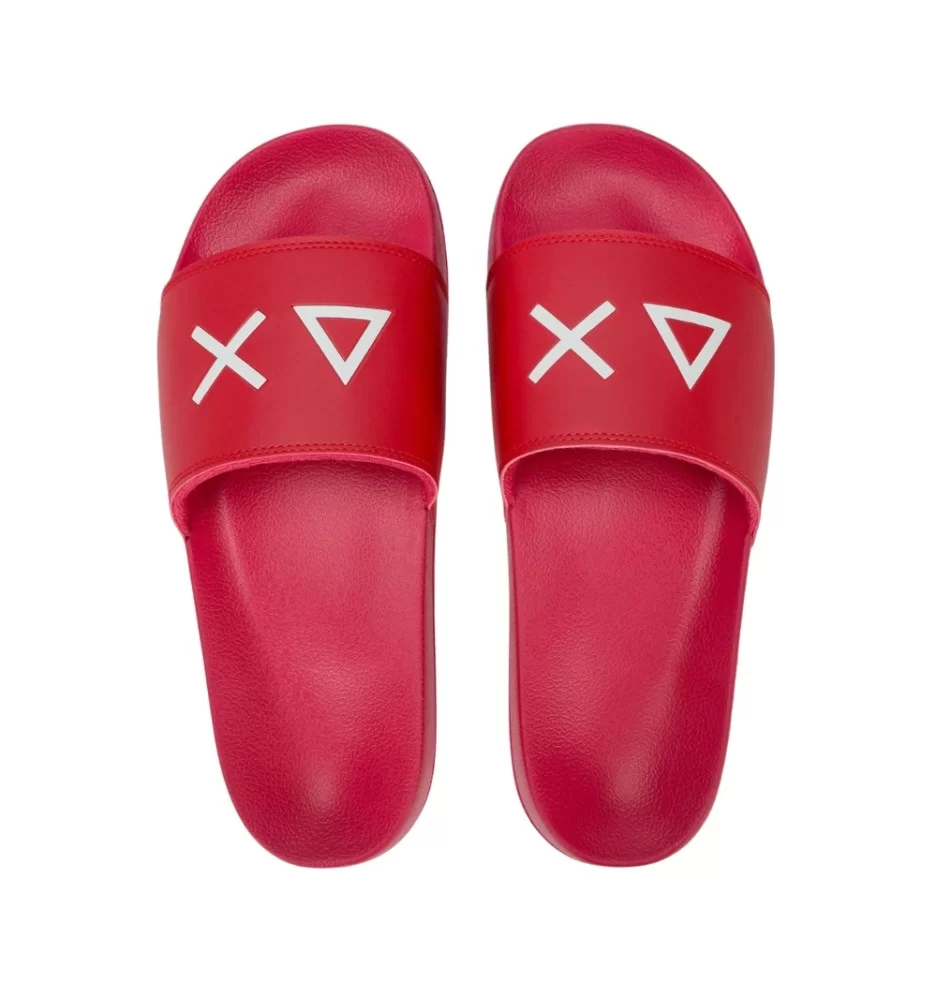 Sun68 Ciabatta Slippers Logo M Rosso Bianco X36110 10