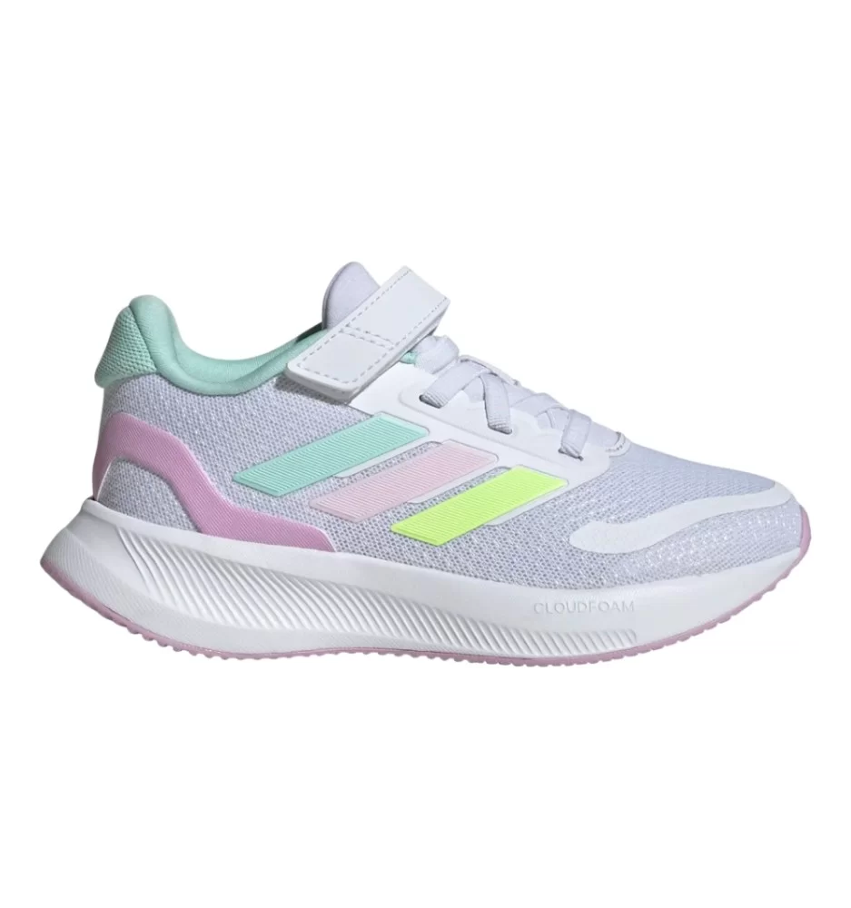 Adidas Scarpe Runfalcon 5 El C Kids Bianco Rosa JP5153