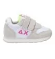 Sun68 Scarpe Girl's Ally Solid First Step Bianco Fucsia Fluo Z36401F 0162