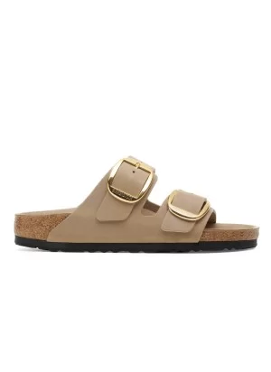 Birkenstock Ciabatta Arizona Big Buckle Stretta Oiled Leather Tabacco Brown W Marrone 1030395
