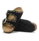 Birkenstock Ciabatta Arizona Stretta Rivet Black Suede Leather W Nero | Birkenstock | 