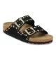 Birkenstock Ciabatta Arizona Stretta Rivet Black Suede Leather W Nero | Birkenstock | 