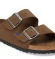 Birkenstock Ciabatta Arizona Stretta Plantare Morbido Dark Tea Suede W Marrone | Birkenstock | 