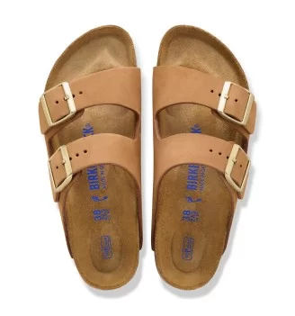 Birkenstock Ciabatta Arizona Stretta Plantare Morbido Mink Nubuck Leather W Marrone | Birkenstock | 