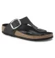 Birkenstock Infradito Gizeh Regolare Oiled Leather Big Buckle Black W Nero | Birkenstock | 