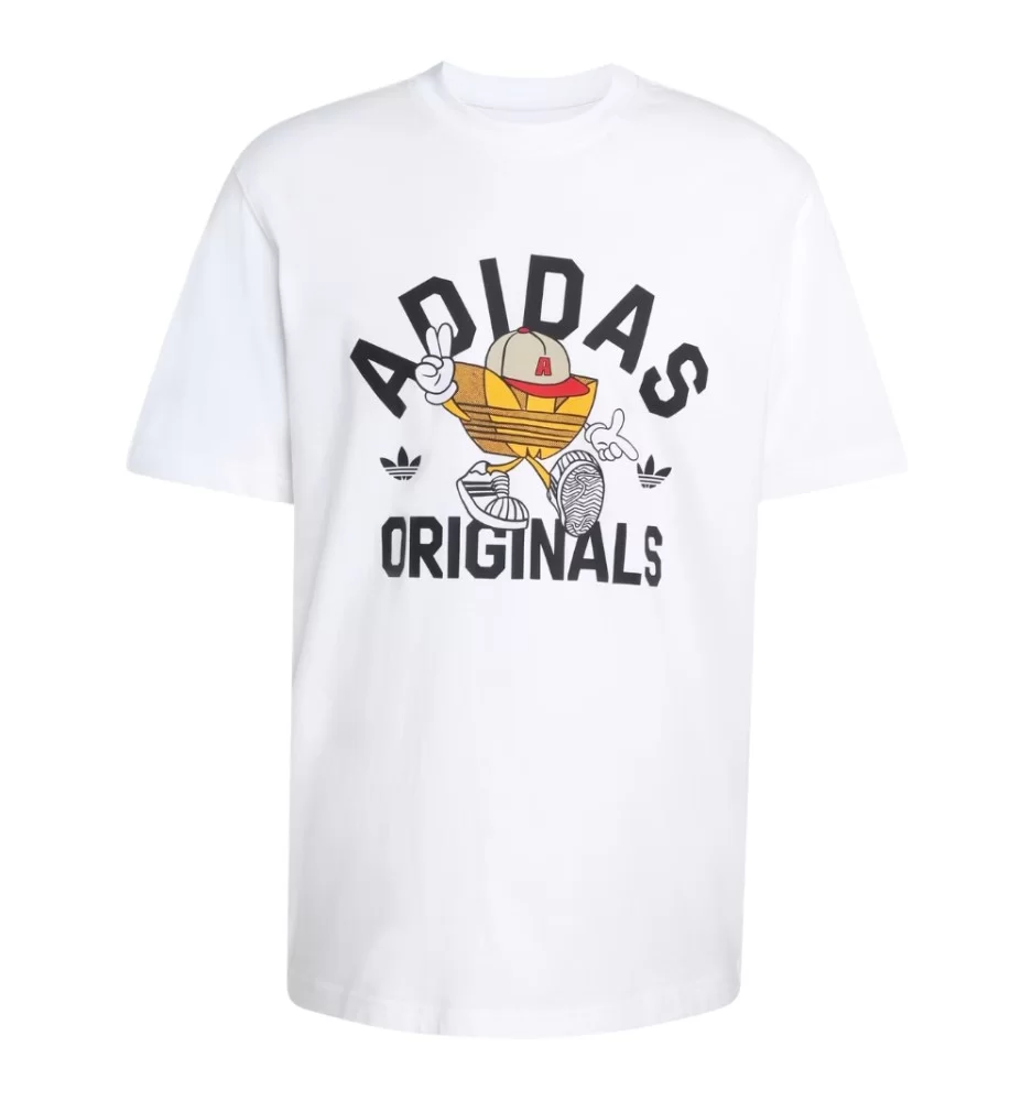 Adidas T-shirt Gfx Graphic Trefoil M Bianco KS7616