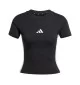 Adidas T-shirt Essentials 3-Stripes Slim Baby Crop W Nero JC8325
