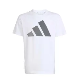 Adidas T-shirt 160 Big Logo Jr Bianco Grigio KD6048