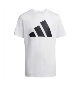Adidas T-shirt 160 Big Logo Jr Bianco Nero JC9659