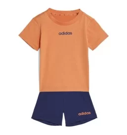 Adidas Tuta 160 Linear Inf Arancione Blu KE0865