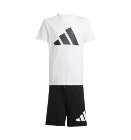 Adidas Tuta Big Logo Jr Bianco Nero JC9715