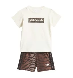 Adidas Tuta All Over Print Inf Bianco Marrone KD5823