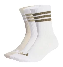 Adidas Calzini Essential 3 Stripes Cushioned Sportswear Polpaccio 3 Paia Bianco Beige KC9639