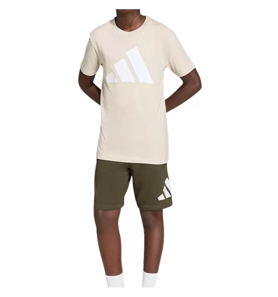 Adidas Tuta 160 Big Logo Kids Beige Verde KD6057 P26